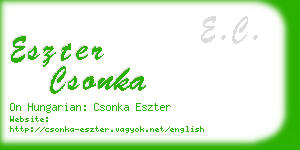 eszter csonka business card